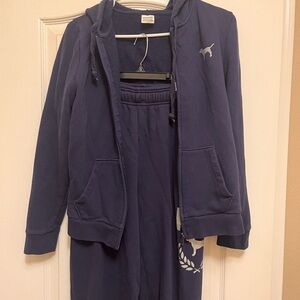Navy Blue Hoodie and Sweatpants Set